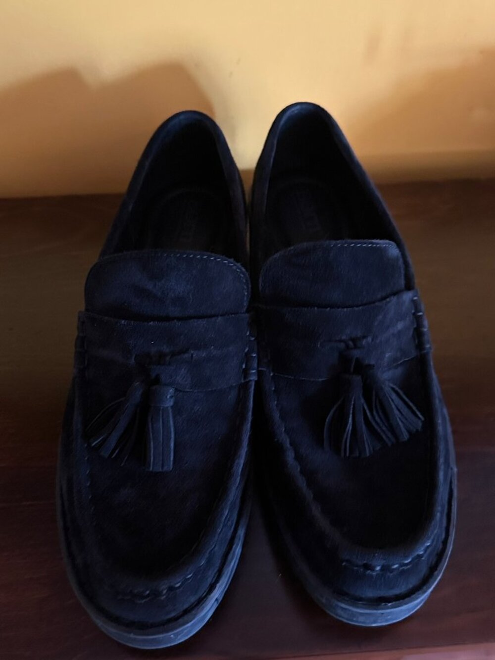 🖤 Born Capri Black Suede Tassel Loafers | Burnished Suede | Size 10 / EU 41 🖤 - Picture 6 of 13